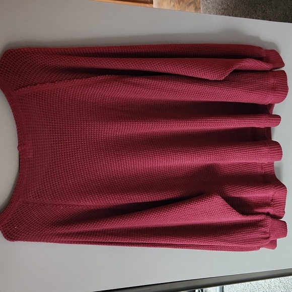 First Love Plus Size Waffle Knit Crewneck Sweater Top - Picture 4 of 4